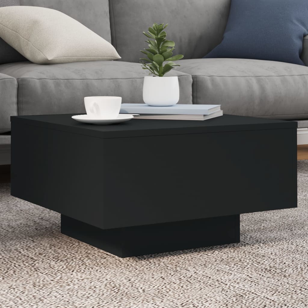 Mesa de centro con luces LED blanco 100x100x31 cm