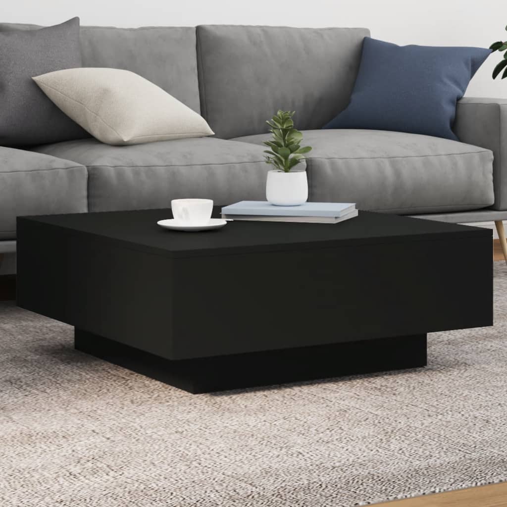 Mesa de centro con luces LED blanco 100x100x31 cm
