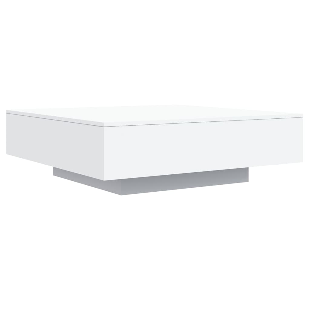 Mesa de centro con luces LED blanco 100x100x31 cm