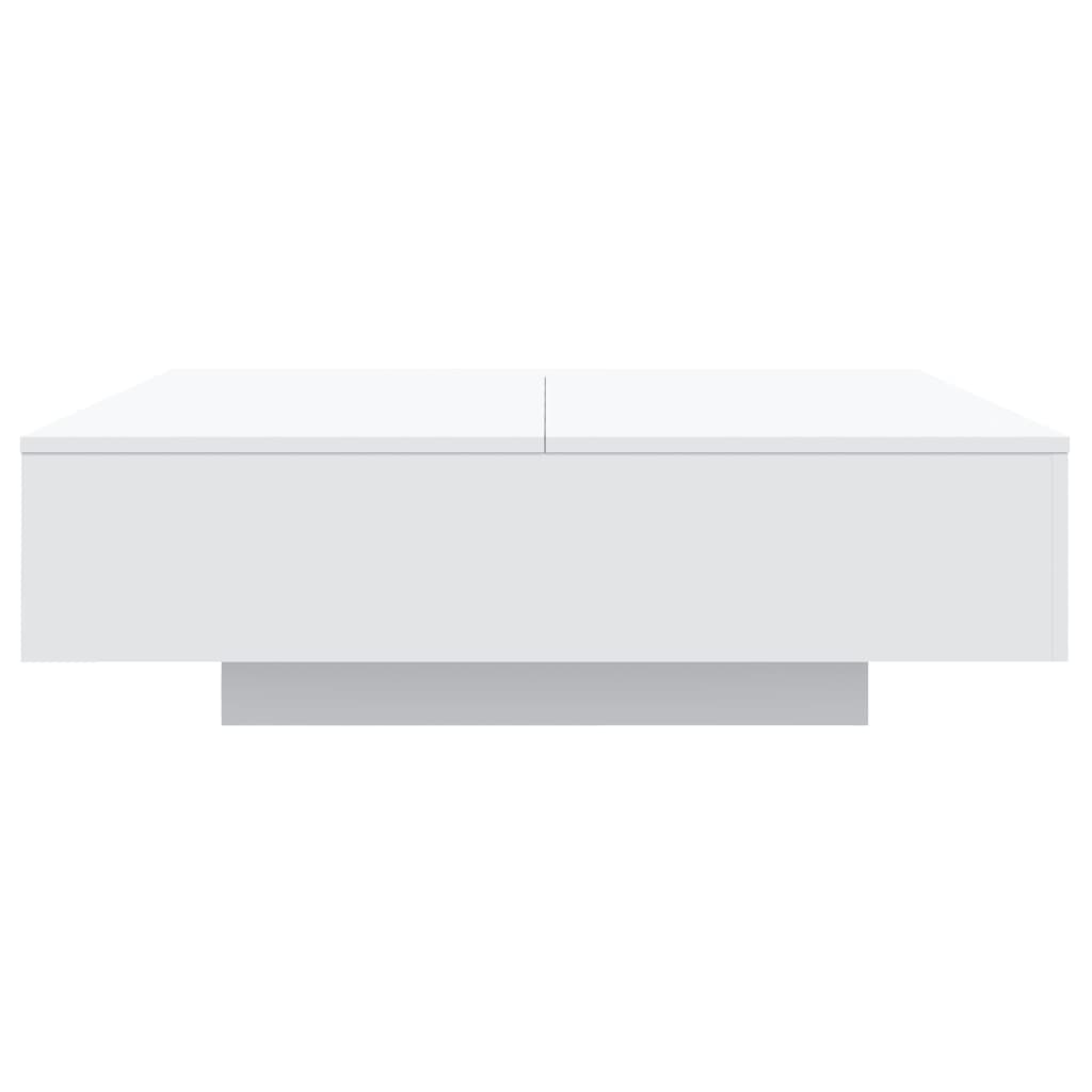 Mesa de centro con luces LED blanco 100x100x31 cm