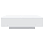 Mesa de centro con luces LED blanco 100x100x31 cm