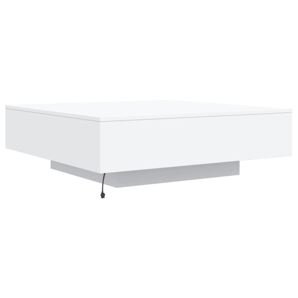 Mesa de centro con luces LED blanco 100x100x31 cm