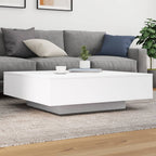 Mesa de centro con luces LED blanco 100x100x31 cm
