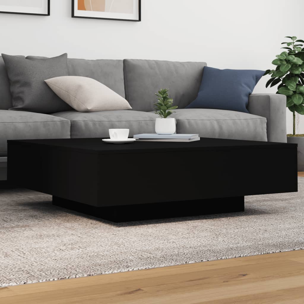 Mesa de centro con luces LED blanco 100x100x31 cm