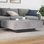 Mesa de centro con luces LED blanco 100x100x31 cm