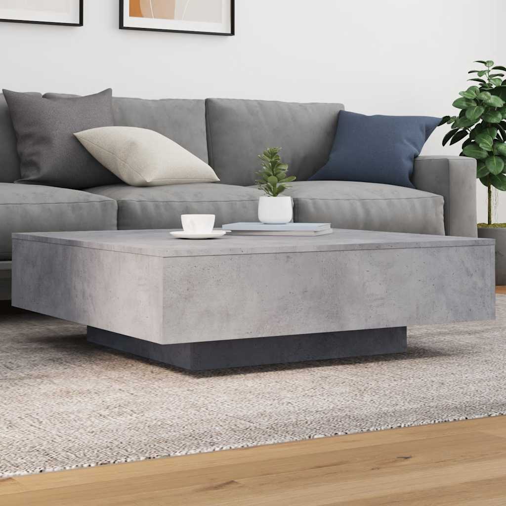 Mesa de centro con luces LED blanco 100x100x31 cm