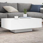 Mesa de centro con luces LED blanco 100x100x31 cm