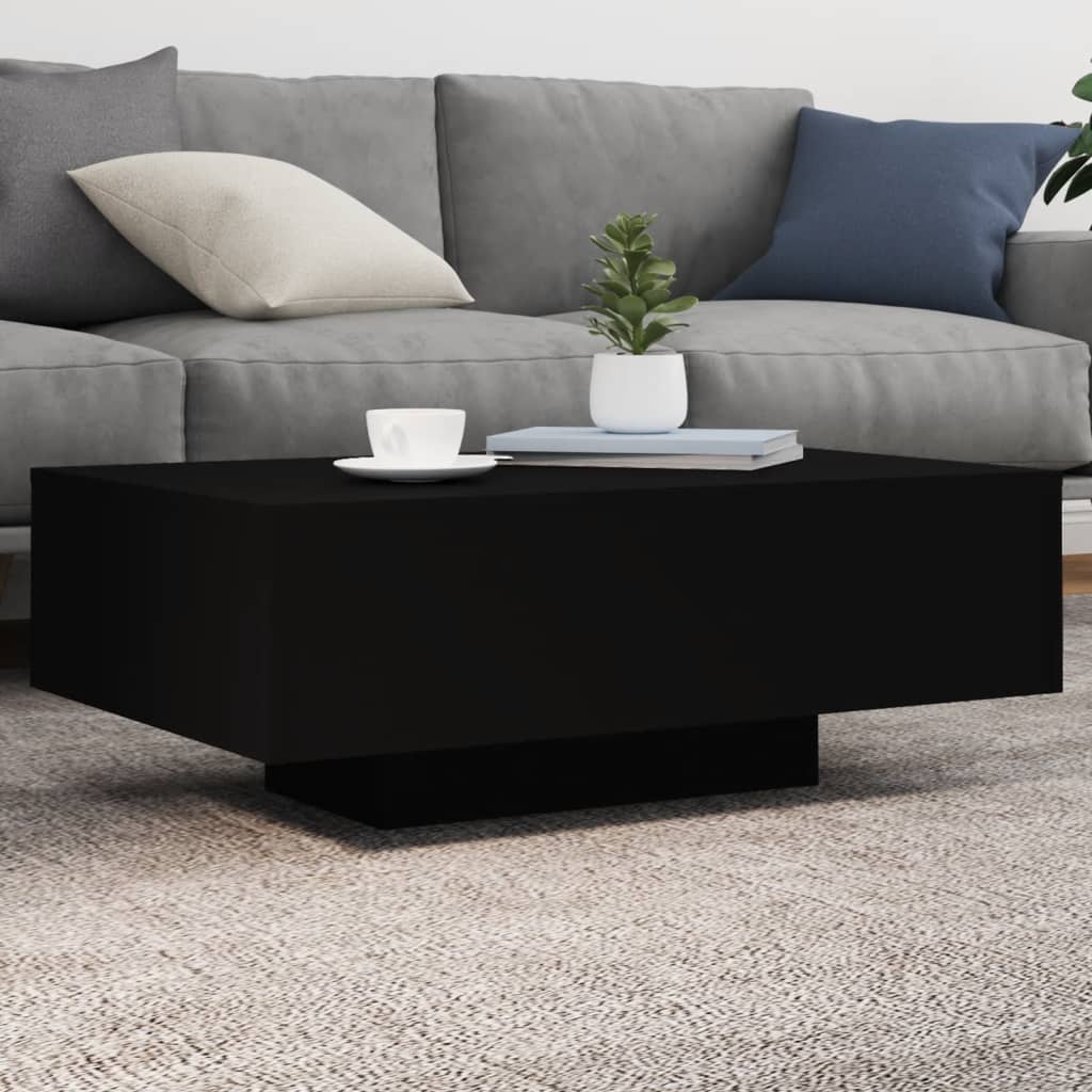 Mesa de centro con luces LED blanco 100x100x31 cm