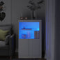 Aparador com luzes LED madeira processada branco
