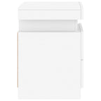 Mesita de noche con luces LED blanco 35x39x55 cm