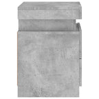 Mesitas de noche con luces LED 2 uds gris hormigón 35x39x55 cm