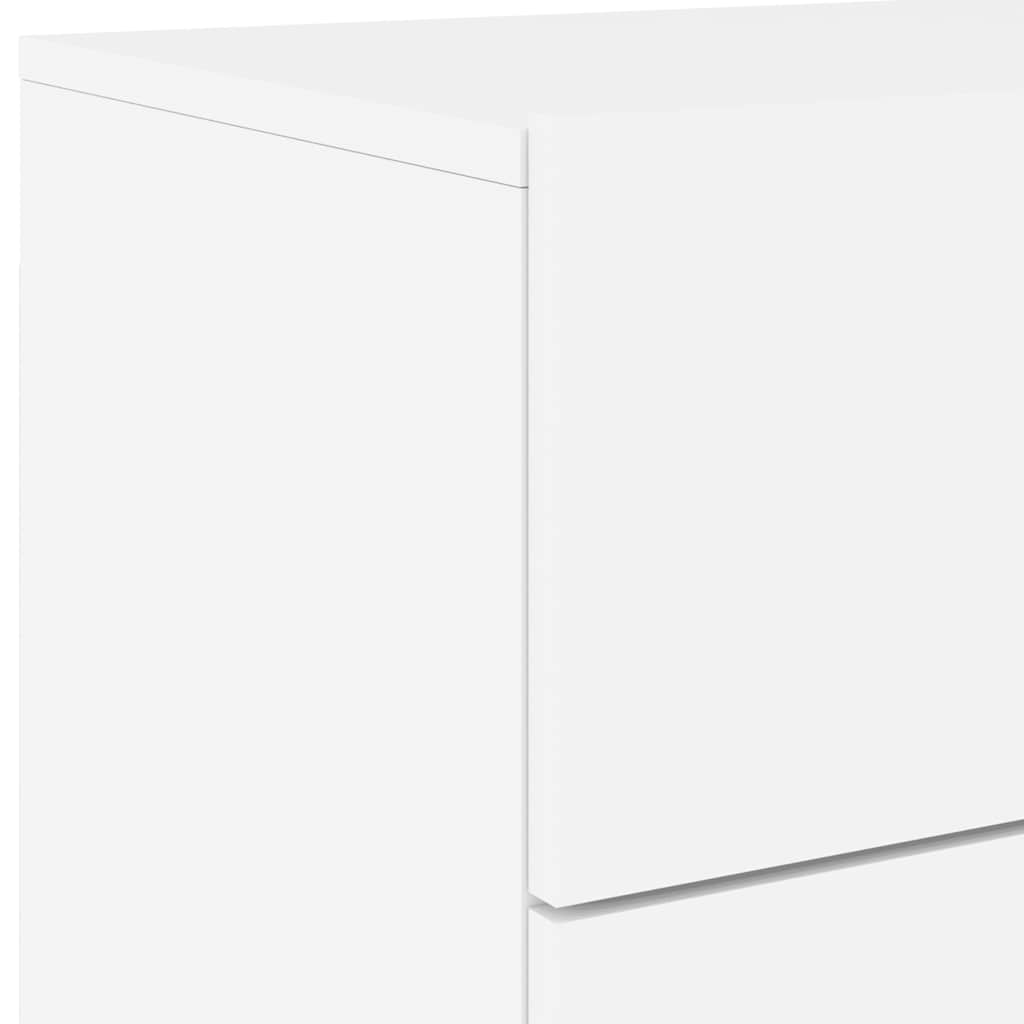 Mesita de noche de pared con luces LED blanco