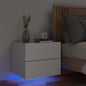 Mesa de cabeceira de parede com luzes LED branca