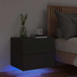 Mesa de cabeceira de parede com luzes LED branca