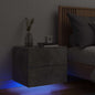 Mesa de cabeceira de parede com luzes LED branca