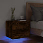 Mesa de cabeceira de parede com luzes LED branca