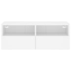 Mueble de pared para TV madera de ingeniería blanco 80x30x30 cm