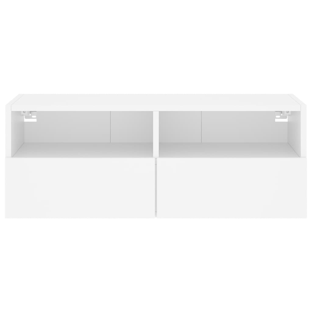 Mueble de pared para TV madera de ingeniería blanco 80x30x30 cm