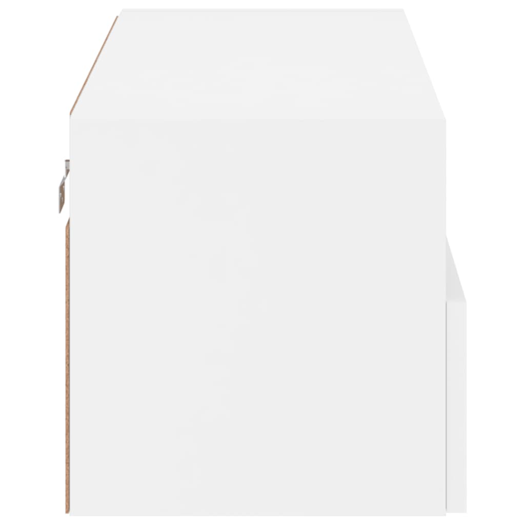Mueble de pared para TV madera de ingeniería blanco 80x30x30 cm