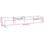 Muebles de pared de TV 2 uds madera gris hormigón 100x30x30 cm