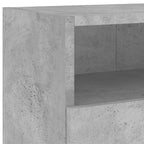 Muebles de pared de TV 2 uds madera gris hormigón 100x30x30 cm