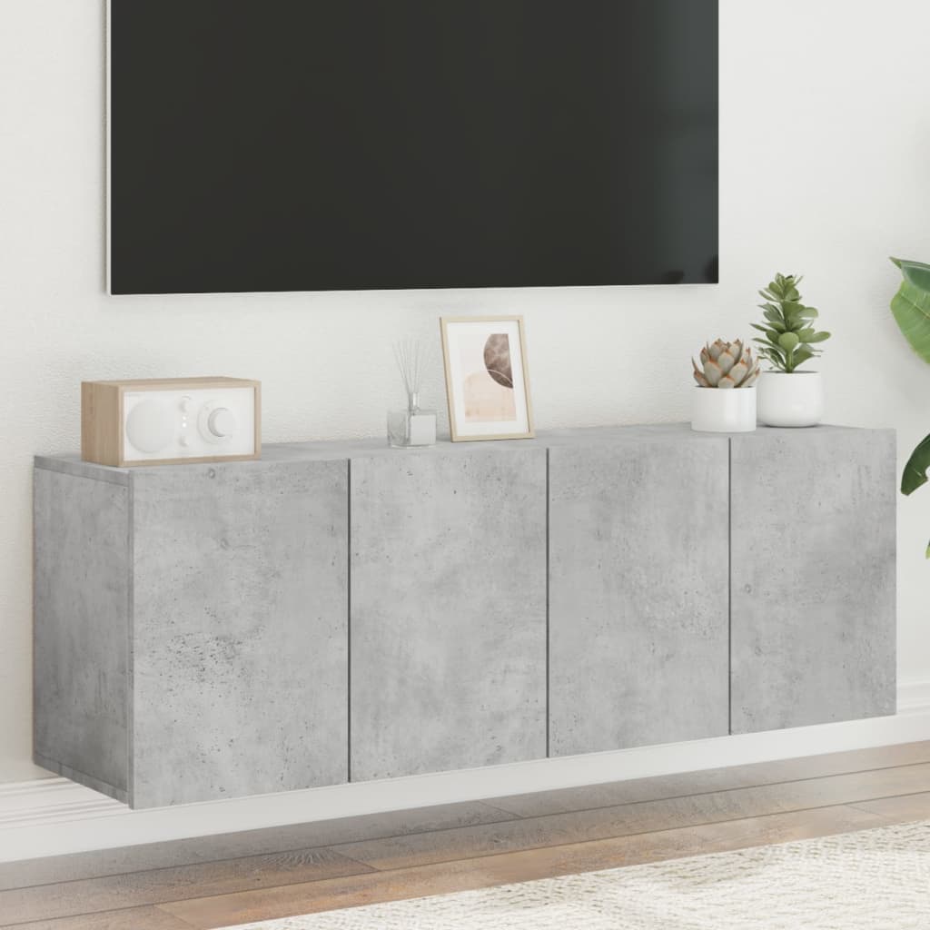 Muebles para TV de pared 2 uds madera envejecida 100x30x30 cm
