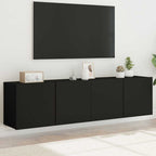 Muebles para TV de pared 2 uds madera envejecida 100x30x30 cm