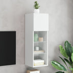 Mueble para TV con luces LED blanco 100x30x30 cm