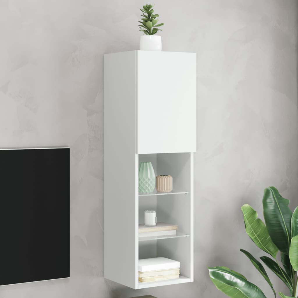 Mueble para TV con luces LED blanco 100x30x30 cm