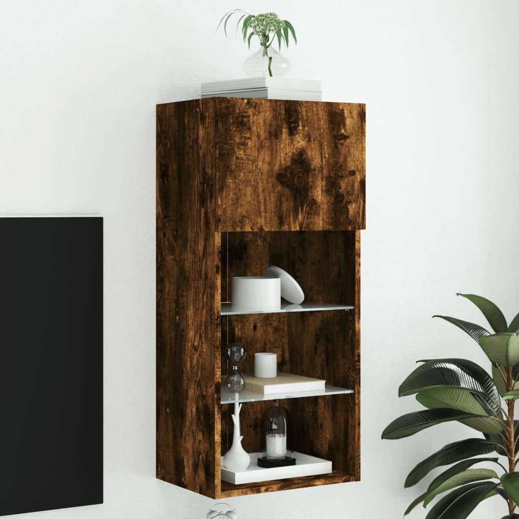 Mueble para TV con luces LED blanco 100x30x30 cm