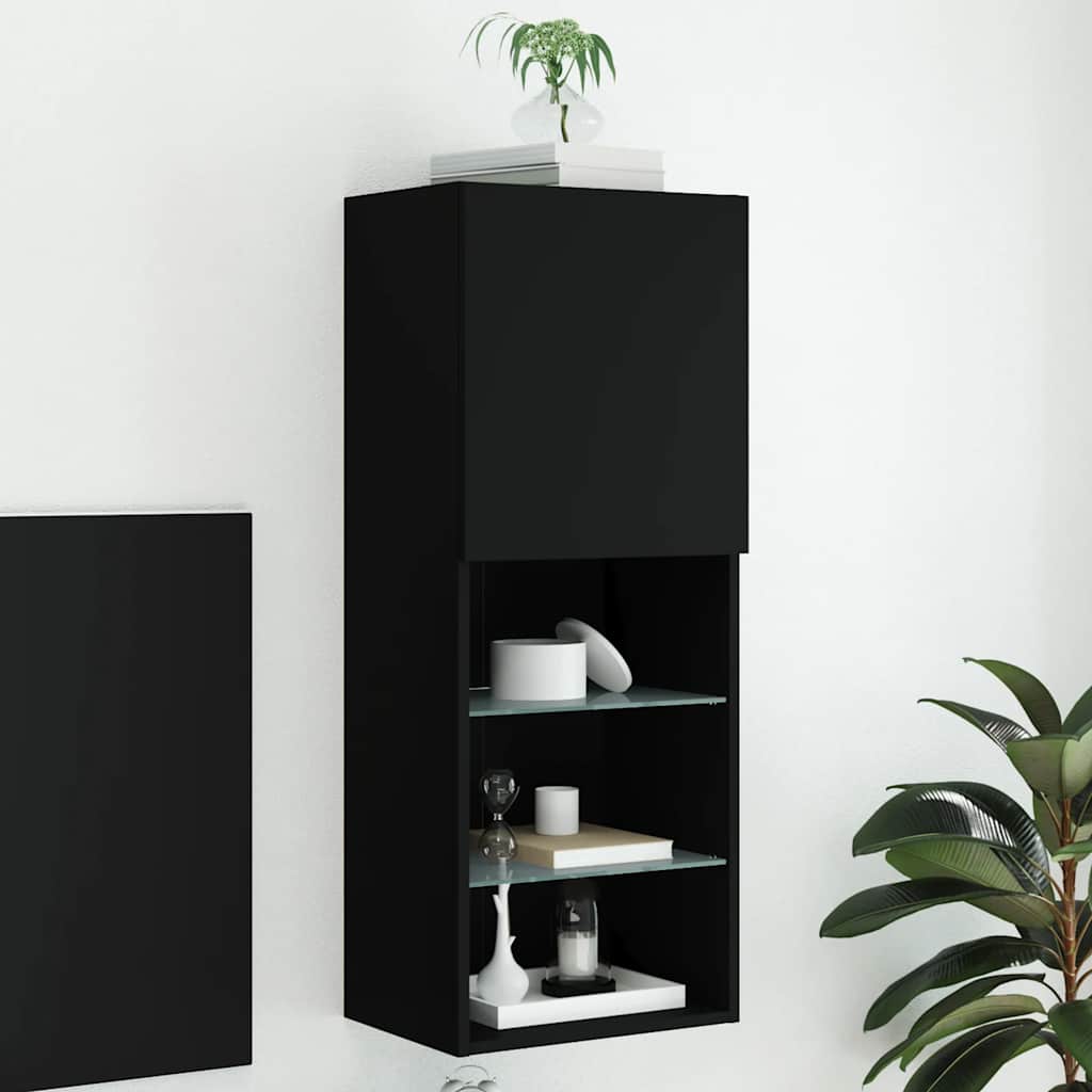 Mueble para TV con luces LED blanco 100x30x30 cm