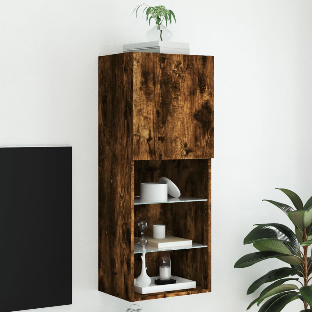 Mueble para TV con luces LED blanco 100x30x30 cm