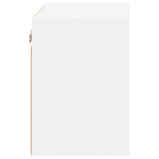 Mesita de noche de pared con luces LED blanco