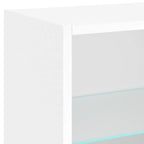 Mesita de noche de pared con luces LED blanco