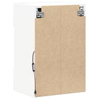 Armarios de pared con luces LED para TV 2 uds blanco 40x30x60,5 cm