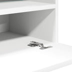 Armarios de pared con luces LED para TV 2 uds blanco 40x30x60,5 cm