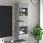 Armarios de pared con luces LED para TV 2 uds blanco 40x30x60,5 cm