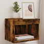 Mesa de cabeceira de parede com luzes LED branca