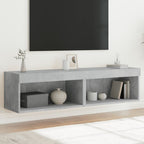 Muebles de TV con luces LED 2 uds roble ahumado 100x30x30 cm