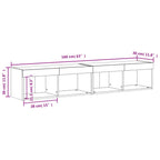 Muebles de TV con luces LED 2 uds blanco 80x30x30 cm
