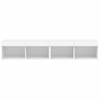 Muebles de TV con luces LED 2 uds blanco 80x30x30 cm