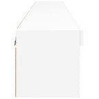 Muebles de TV con luces LED 2 uds blanco 80x30x30 cm