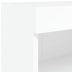Muebles de TV con luces LED 2 uds blanco 80x30x30 cm