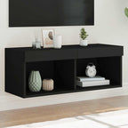 Mueble para TV con luces LED blanco 100x30x30 cm