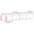 Muebles de TV con luces LED 2 uds gris hormigón 80x30x30 cm