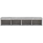 Muebles de TV con luces LED 2 uds gris hormigón 80x30x30 cm