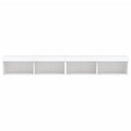 Muebles de TV con luces LED 2 uds blanco 100x30x30 cm