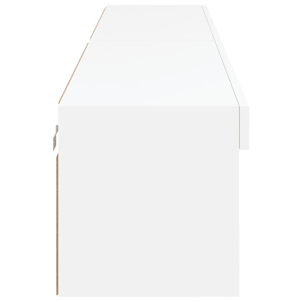 Muebles de TV con luces LED 2 uds blanco 100x30x30 cm