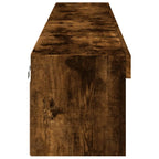 Muebles de TV con luces LED 2 uds roble ahumado 100x30x30 cm