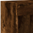 Muebles de TV con luces LED 2 uds roble ahumado 100x30x30 cm